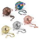 Axyaa Teapot Tea Strainer with Lid and Chain for tea brewing