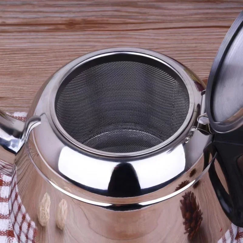 Axyaa Stainless Steel Teapot Pot 1.2L-2L for Hot Water, Coffee, Induction, Home, Camping