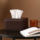 Axya Imitation Leather Tissue Box Square Storage Home Decor