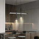 Axyaa Modern Oval Iron Chandelier: Designer Minimalist Restaurant Island Decor Light