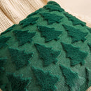 Axyaa Christmas Tree Embroidered Pillowcase - Festive Red Green Decor