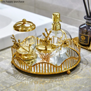 Axya Pure Copper Bathroom Set with Mirror Tray & Toothbrush Holder