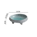 Axyaa Irregular Ceramic Dinner Plate High Foot Sushi Dessert Snack Specialty Tableware