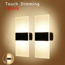 Axyaa LED Motion Sensor Wall Lamp, Acrylic Lighting, Touch Switch, Modern Interior Decor