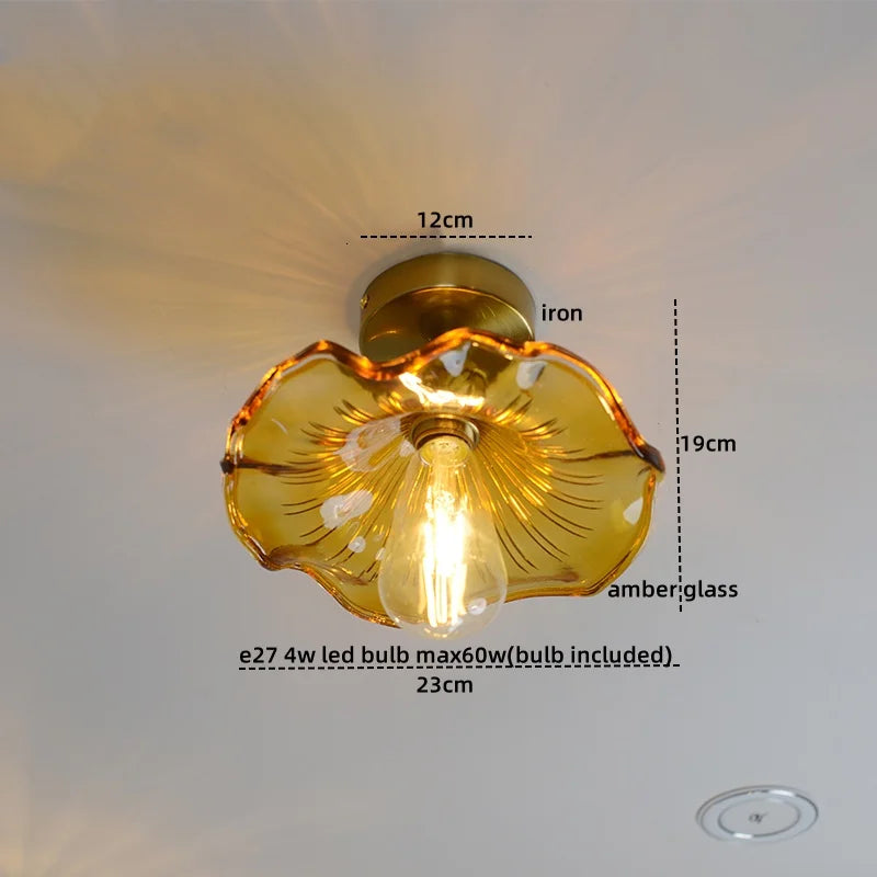 Axyaa Frosted Glass LED Ceiling Lamp for Modern Indoor Lighting