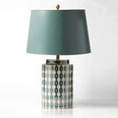 Axyaa Blue Ceramic Table Lamp for Chic Room Decor