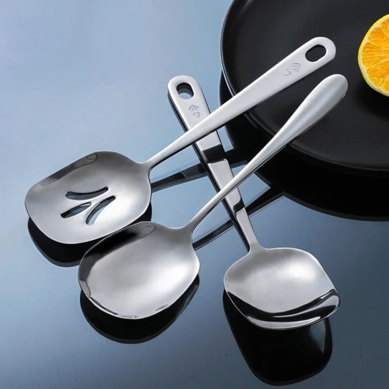 Axyaa Stainless Steel Square Spoon Serving Ladle for Kitchen Utensils