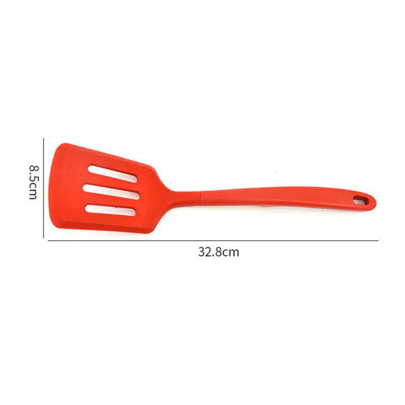 Axyaa Silicone Turner Set - Nordic Style, Large Spatula for Cooking and Frying