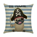 Cute Dog Watercolor Linen Cushion Cover 45*45cm - Axyaa