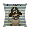Cute Dog Watercolor Linen Cushion Cover 45*45cm - Axyaa