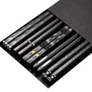 Axyaa Japanese Sushi Chopsticks Non-Slip Restaurant Quality Home Portable Healthy Stick