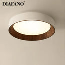 Axyaa Wood Grain LED Ceiling Chandelier for Modern Home Decor