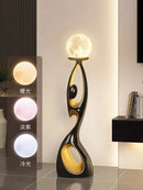 Axyaa Luxury Resin Sculpture LED Floor Lamp