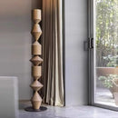 Axyaa Modern Wood LED Floor Lamp, White/Black, for Living Room, Bedroom, Study.