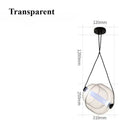 Axyaa Nordic Glass Chandelier LED Pendant Light for Modern Dining Room