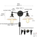 Axyaa Retro Industrial LED Wall Light 2 Heads Bedside Lamp