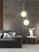 Axyaa Glass Ball LED Chandelier Lamp - Modern Nordic Bedside Home Decor
