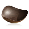 Axyaa Wood Grain Plastic Dining Plate for Snacks and Fruits