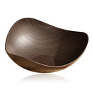 Axyaa Wood Grain Plastic Dining Plate for Snacks and Fruits
