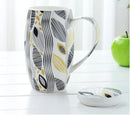 Axyaa Bone  Big Coffee Mug Enamel Tea Time Cup Large Christmas Gift