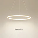 Axyaa Nordic Round Ring LED Chandelier for Living Room, Dining Room, Bedroom - Elegant Pendant Lighting