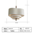 Axyaa Japan Cloth Pendant Lights Chandelier, LED E27 for Home Decor, Restaurant, Kitchen