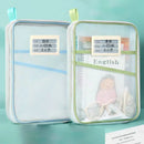 Axyaa Double-layer Mesh Zipper Stationery Organizer: Large Capacity School Office Supplies Bag