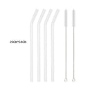 Axyaa Glass Straw Set: Reusable Straws for Smoothies & Cocktails