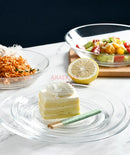 Axyaa 7" Tempered Glass Microwave Plate Set