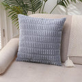 Axyaa Fluffy Corduroy Pillowcase White Green 45x45 Throw Cushion Cover