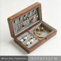 Axyaa Black Walnut Solid Wood Jewelry Box Retro Storage Box