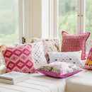 Axyaa Boho Retro Diamond Parrots Feathers Cushion Cover 45x45cm