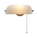 Axyaa Traditional Green Banker Wall Lamp Classical Vintage Beige Wall Light for Home and Hospitality
