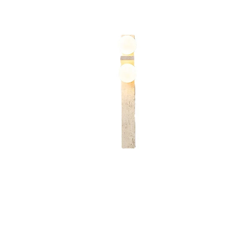 Nordic Brass Marble Glass Sconce for Bedroom by Axyaa