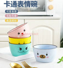 Axyaa Cartoon Ceramic Rice Bowl for Children, Cute Girl Design, Creative Tableware