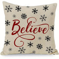 Axyaa Merry Christmas Winter Tree Snowflake Pillow Cover for Sofa Bedroom Car