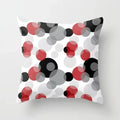 Axyaa Geometric Throw Pillow Cover Set in Red, Blue, and Gray
