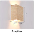 Axyaa LED Walnut Wall Light for Living Room, Bedroom, or Corridor