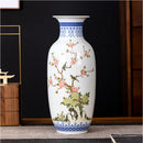 Axyaa Blue and White Ceramic Vase for Living Room Decoration and Flower Arrangement
