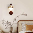 Axyaa Glass Ball LED Wall Lamp with Pull Chain Switch for Bedroom and Living Room