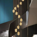 Axyaa Crystal LED Pendant Chandelier for Home Dining Living Room Decor