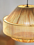 Axyaa Woven Rattan Pendant Chandelier for Retro Home Decor