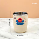 Axyaa Stainless Steel Cartoon Toothbrush Cup Set