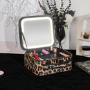 Axyaa LED Makeup Bag with Mirror & Lights, Cosmetic Organizer Train Case, 3 Colors