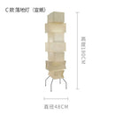 Axyaa Rice Paper Floor Lamp LED E27 Art Decor Living Room Bedroom Lighting