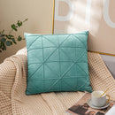 Axyaa Checkered Grid Velvet Throw Pillow Cover Red pilllowcase