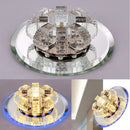 Axyaa Luxury Crystal Round LED Ceiling Light for Hallway and Kitchen