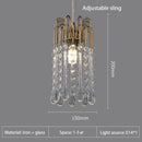 Axyaa Glass Water Drop Chandelier for Living, Bedroom, Dining Room - Retro Design