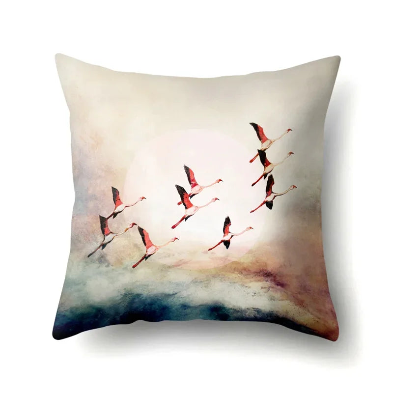 Axyaa Charms Bird Animal Pillowcase for Home Decoration