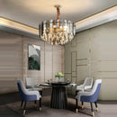 Luxury Clear Gray Crystal Ceiling Pendant Lamp by Axyaa